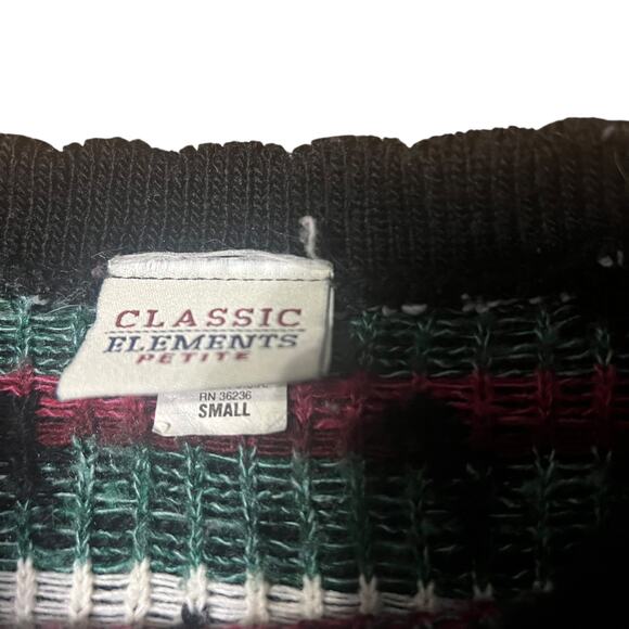 Vintage 90s Classic Elements Rose Sweater Size Petite Small - Picture 3 of 5